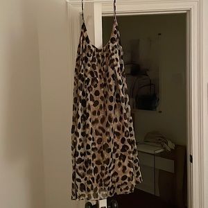 Leopard print swing dress